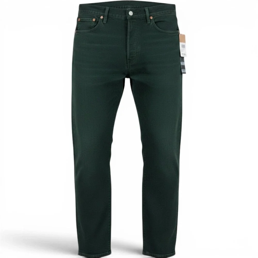 Levi's Jeans Mens 36x34 Hunter Green 501 Original Straight Leg Button Fly Cotton